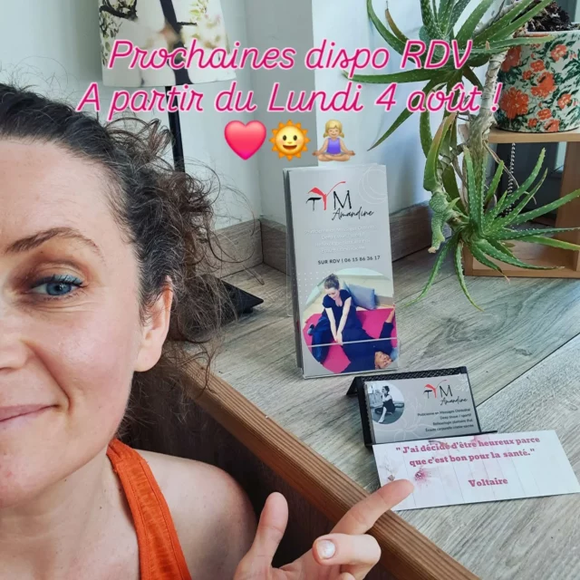 Je suis absente ces temps-ci...
Mes prochaines disponibilités pour des rdv sont à partir du Lundi 4 Août. 

Prises de rdv au 06 15 86 36 17  appel / texto / what's app

Belle journée !🌞🥰🌸

Amandine

#tymamandine #tymbienetre #lepuyenvelay #massage43 #bienetre43